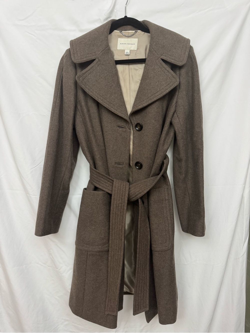 Banana Republic Wool Blend Belted Trench Coat